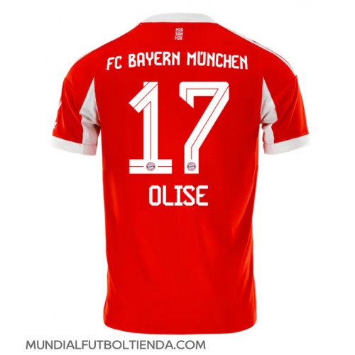Camiseta Bayern Munich Michael Olise #17 Primera Equipación Replica 2025-26 mangas cortas